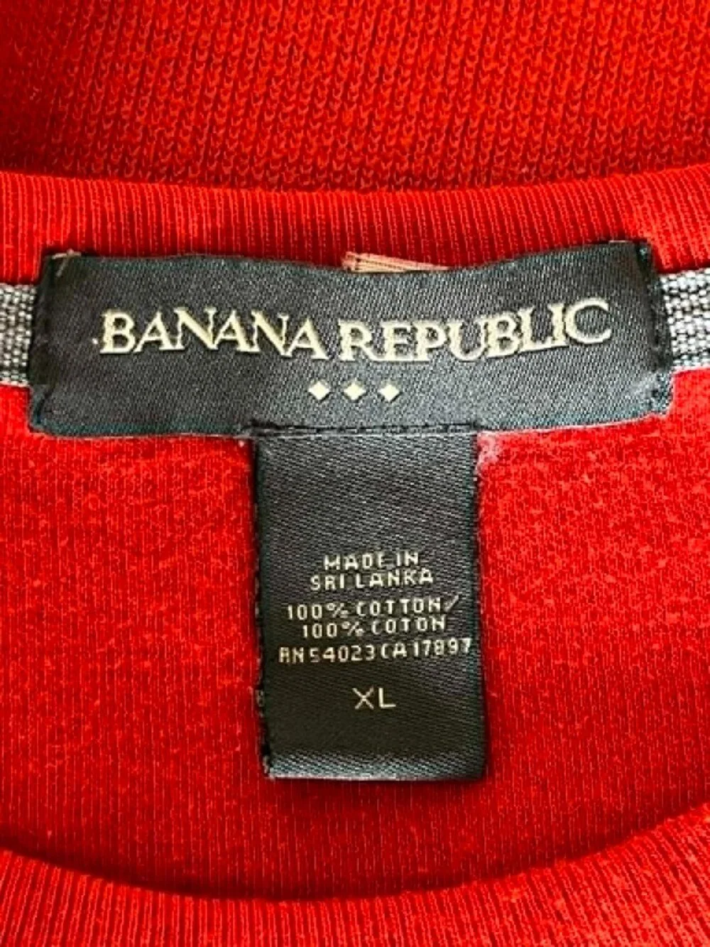 Banana Republic Red Long Sleeve Crewneck Shirt Men's size XL